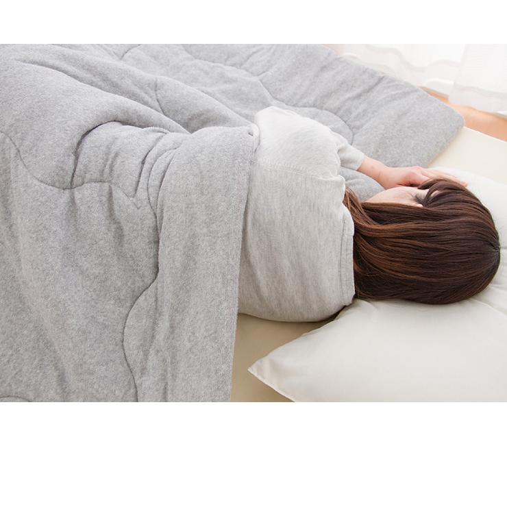 リコメン堂 掛け布団 オーガニックコットン シングル 洗える グレー