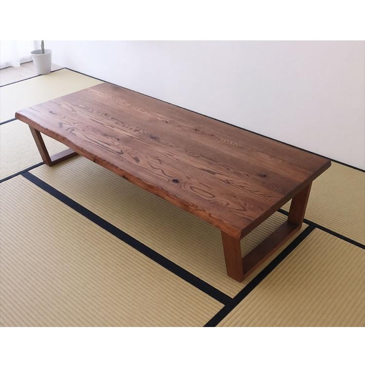 座卓 折りたたみ 幅180cm レッドオーク無垢材 ローテーブル センター