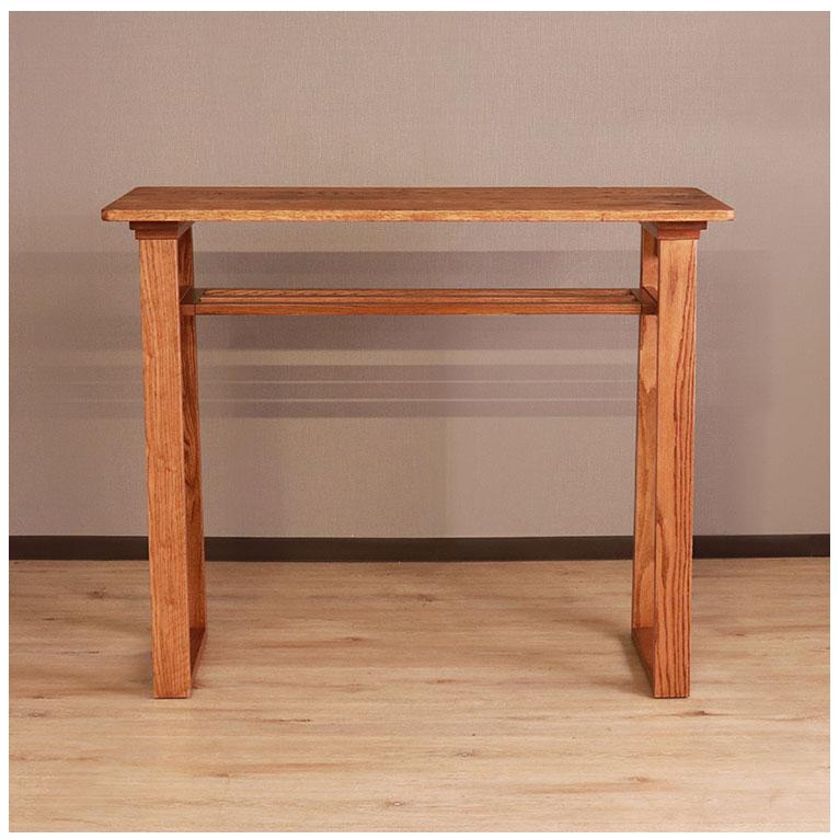 カウンターテーブル 単品 幅115cm 木製 レッドオーク 天然木 無垢 天板
