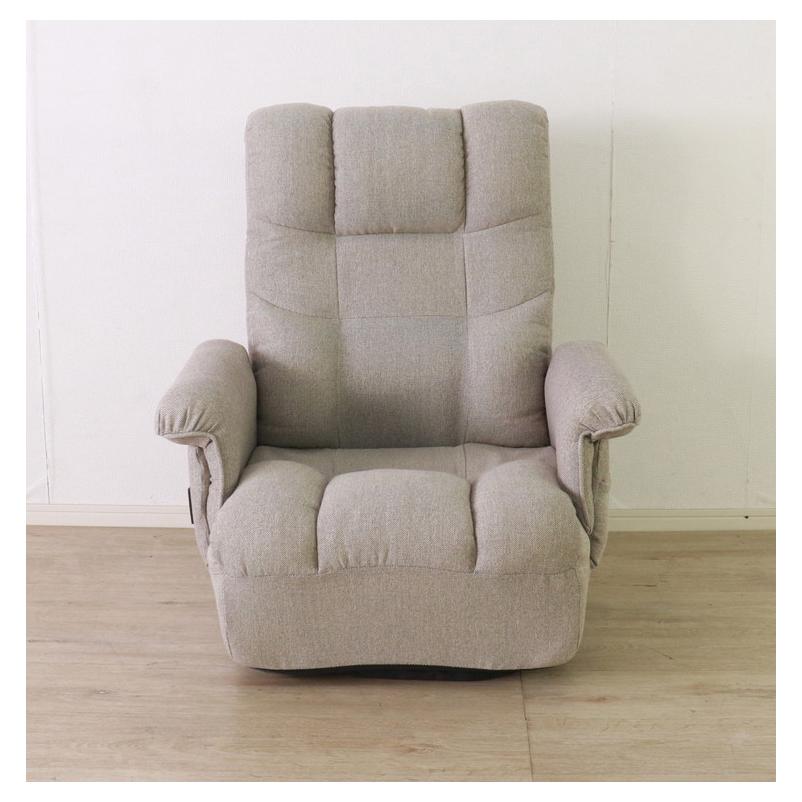 回転式 高座椅子 無段階リクライニング ヘッドギア ポケット付き