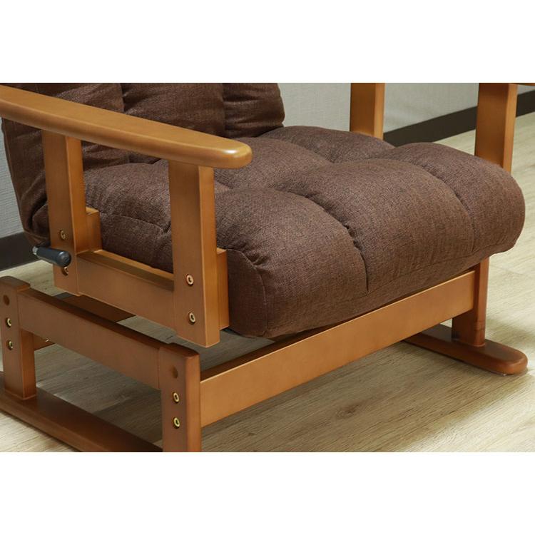 送料無料♪折畳み式　木肘高座椅子 折畳み式 木肘高座椅子