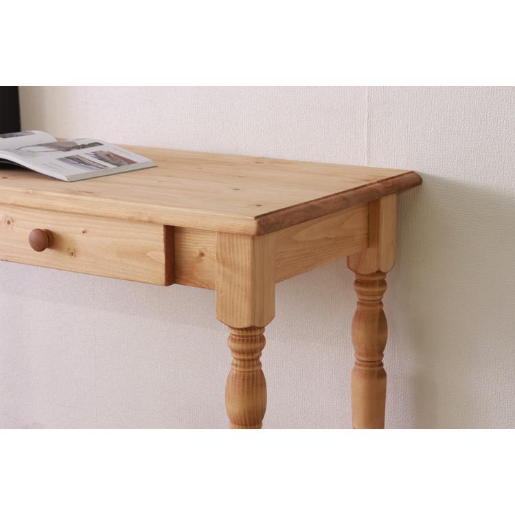 デスク 幅120cm 単品 天然木 パイン材 無垢材 コンパクト おしゃれ