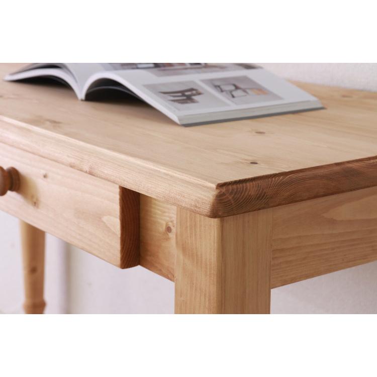 デスク 幅120cm 単品 天然木 パイン材 無垢材 コンパクト おしゃれ