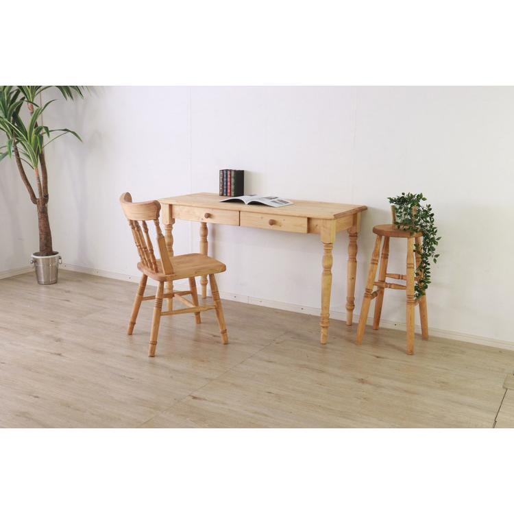 デスク 幅120cm 単品 天然木 パイン材 無垢材 コンパクト おしゃれ