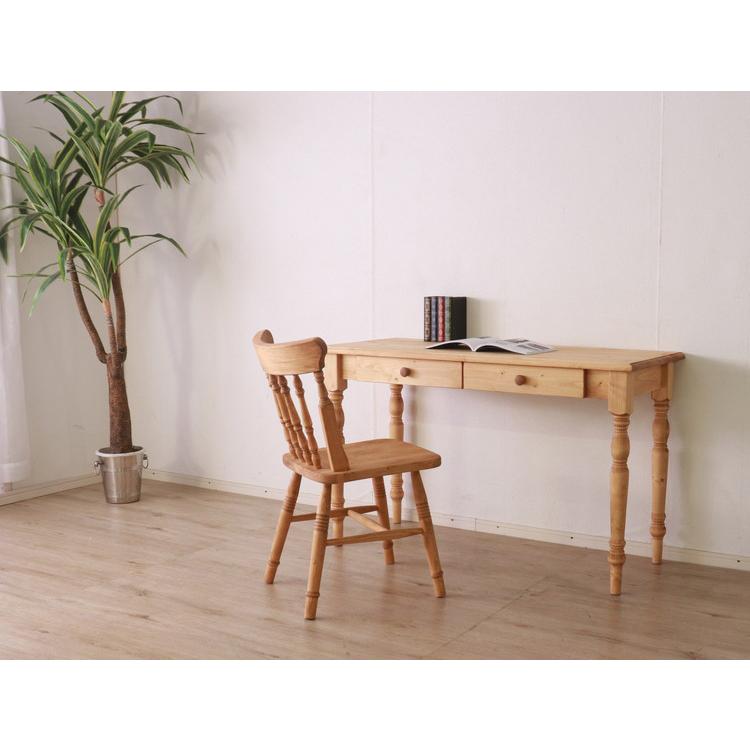デスク 幅120cm 単品 天然木 パイン材 無垢材 コンパクト おしゃれ