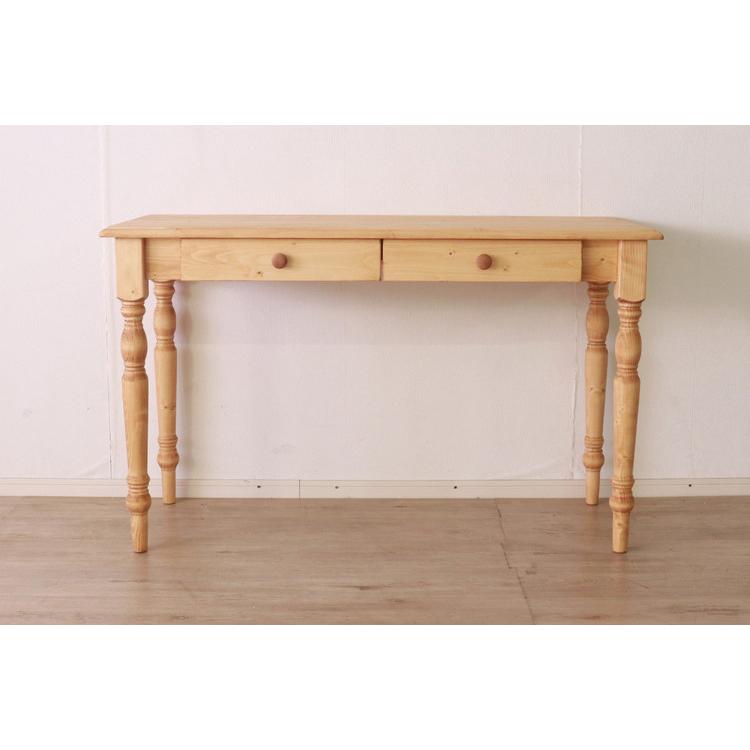 デスク 幅120cm 単品 天然木 パイン材 無垢材 コンパクト おしゃれ