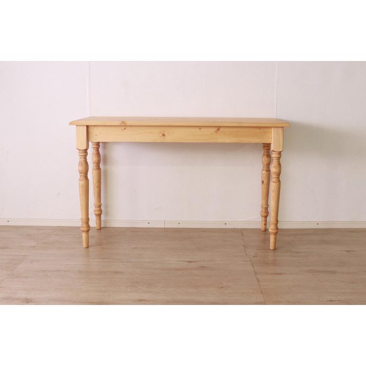 デスク 幅120cm 単品 天然木 パイン材 無垢材 コンパクト おしゃれ