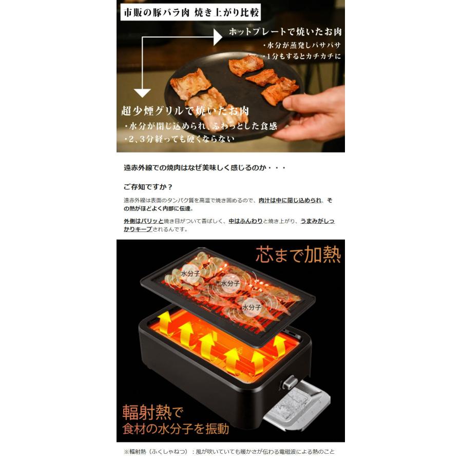 GLAMP 新型 超少煙グリルDX 遠赤外線 減煙 煙が少ない 煙が出にくい