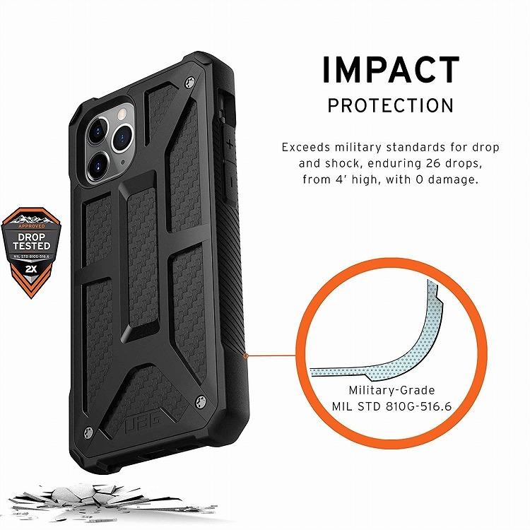 日本正規代理店品 URBAN ARMOR GEAR iPhone 11 Pro 5.8インチ 対応耐衝撃ケース MONARCH カーボンファイバー UAG-IPH19S-P-CF｜recommendo｜02