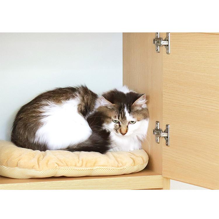 壁面収納 棚 キャットウォーク 幅90cm 高さ185cm ナチュラルブラウン