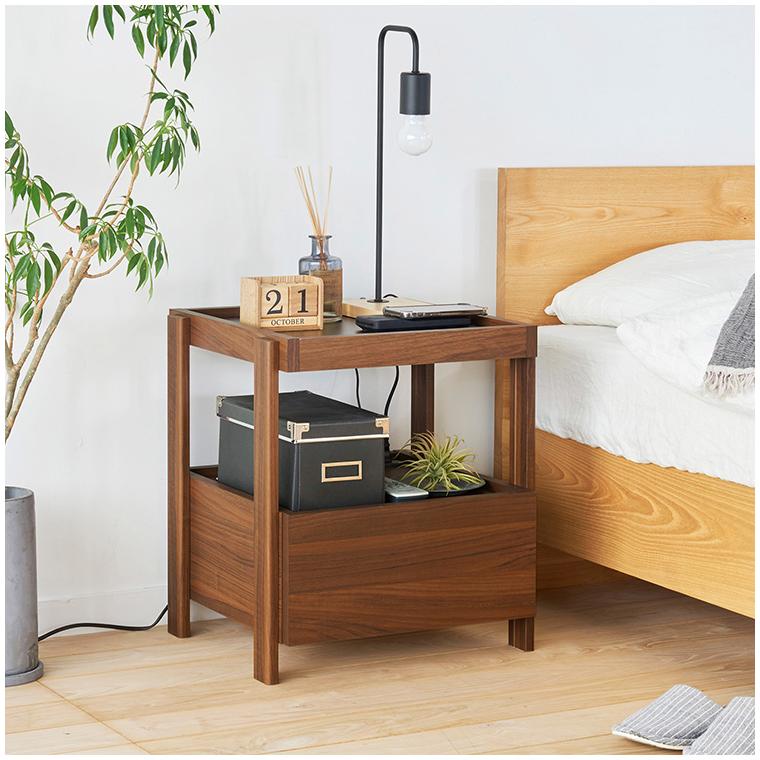 サイドテーブル ナイトテーブル 幅45cm 高さ51cm ベッドサイド ソファ
