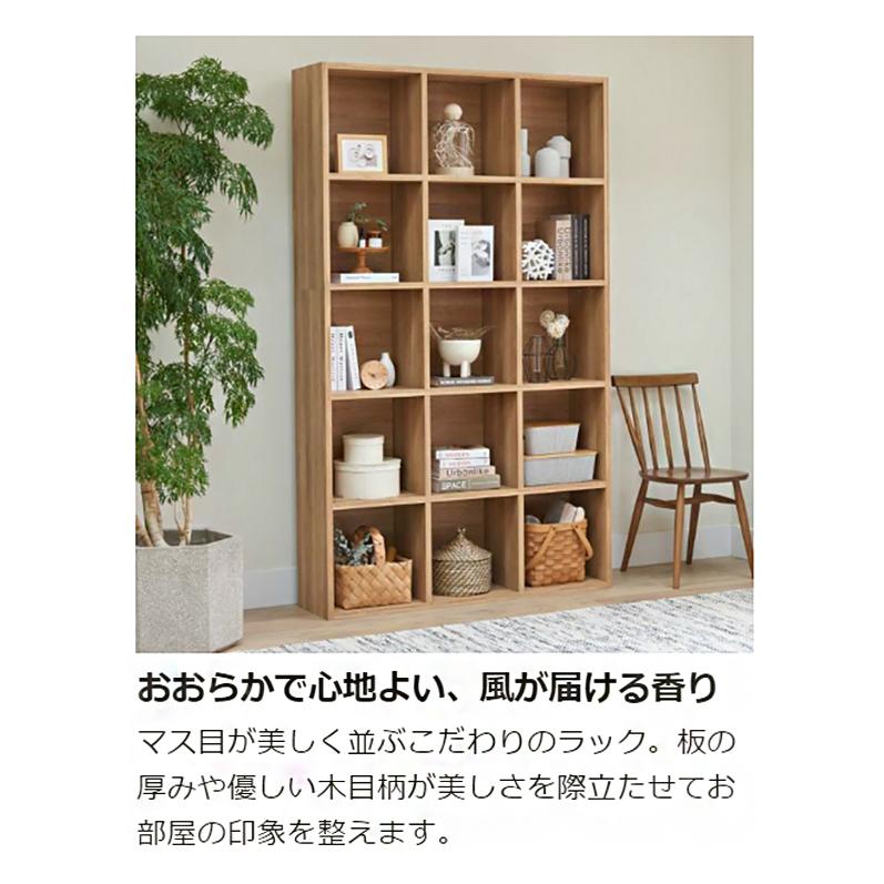 白井産業 フリーラック 幅124cm 高さ206cm マス目ラック 飾り棚 本棚