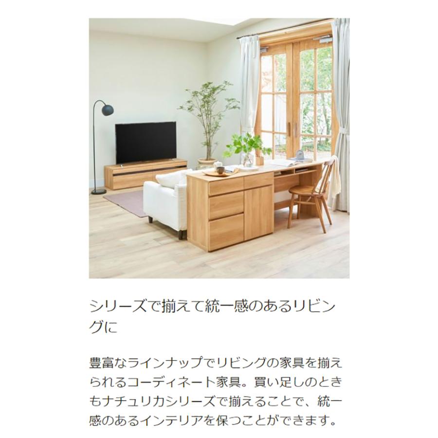 白井産業 キャビネット 幅46cm 高さ72cm 扉付 引出付き リビング  