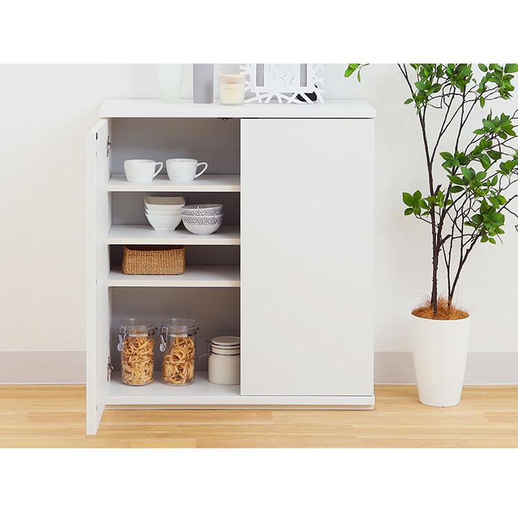 カウンター下収納 キャビネット 棚 幅75cm 高さ85cm 奥行30cm