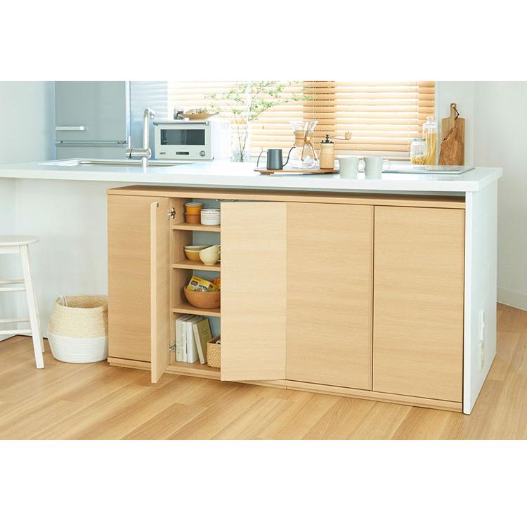 カウンター下収納 キャビネット 棚 幅75cm 高さ85cm 奥行30cm