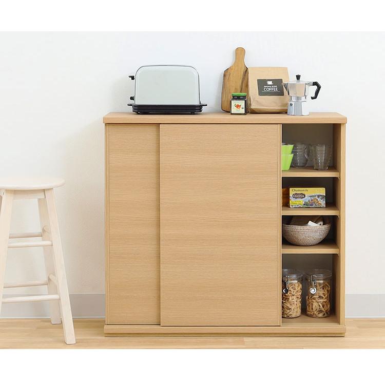 カウンター下収納 キャビネット 棚 幅90cm 高さ85cm 奥行30cm
