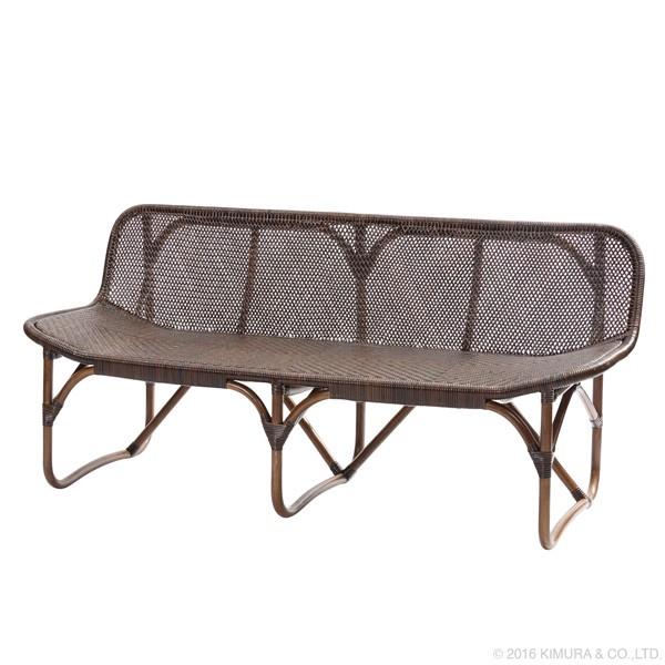 ラタン 手編み カウチソファ 籐家具 インテリア カウチ ソファ ベンチ イス 椅子 チェア 腰かけ 2人掛け アジアン 代引不可