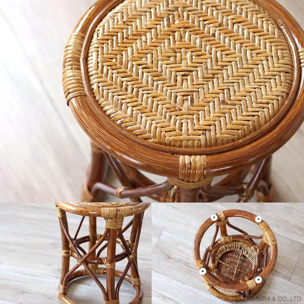 ラタン スツール 椅子 籐家具 インテリア イス チェア 背もたれ