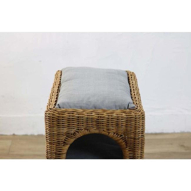 ペット ハウス キャットタワー クッション ラタン 籐 アジアン ナチュラル 北欧 犬 猫 代引不可 クッション 籐 約 幅 奥行 高 とう