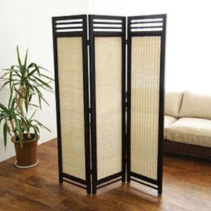 楽天市場】【中古】 ラタン パーテーション 3連 衝立 籐製