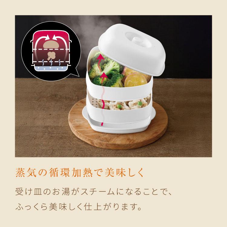 日本製 レンジで簡単 せいろ2段セット 2品同時調理 蒸し器 電子レンジ