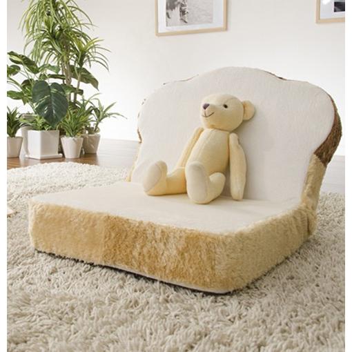 リコメン堂 日本製 座椅子 1人掛け ワイド 一人掛け かわいい 食パン