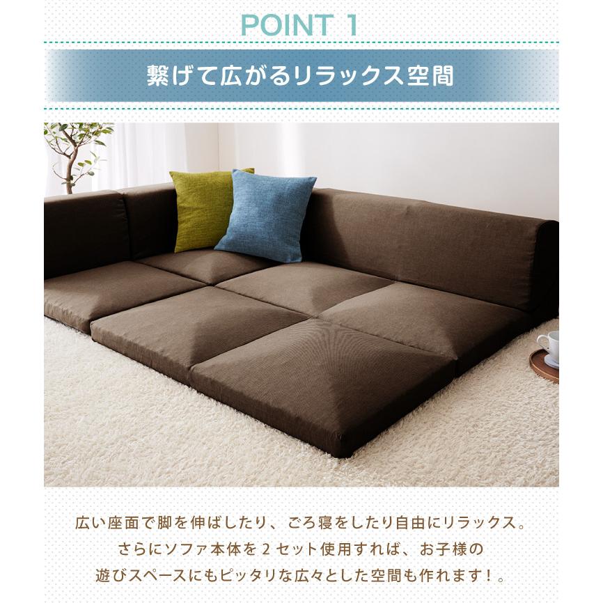 リコメン堂 日本製 フロアソファ FRESHKA 専用 ジョイントマット