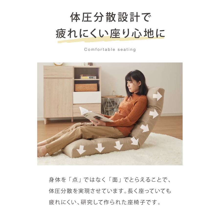 座椅子 日本製 42段階リクライニング 体圧分散 腰痛対策 おしゃれ 北欧