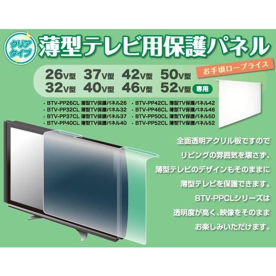 BRIGHTON 薄型TV保護パネル40 クリアタイプ BTV-PP40CL 代引不可｜recommendo