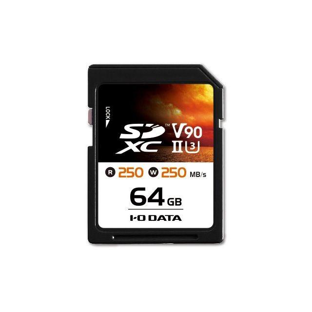 アイ・オー・データ機器 UHS-II UHSスピードクラス3/Video Speed Class 90対応 SDメモリーカード 64GB SD2U3-64G 代引不可｜recommendo