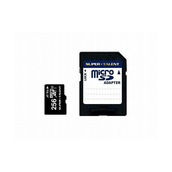 Super Talent 256GB UHS-I U3 Class10 V30 A1対応 microSDXCカード SDXC変換アダプタ付 ST56MSU1P 代引不可｜recommendo