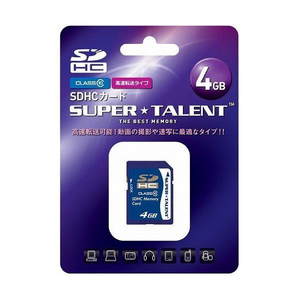 Super Talent 4GB Class10 SDHCカード ST04SDC10 代引不可｜recommendo