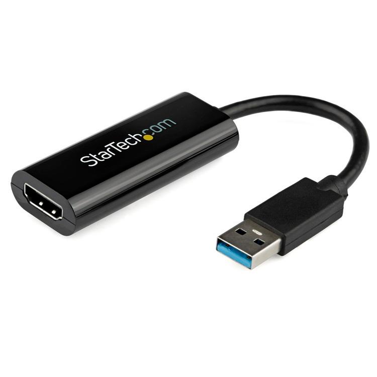 STARTECH.COM LTD USB32HDES スリムタイプ USB 3.0-HDMI変換アダプタ 外付けディスプレイ増設アダプタ USB 3.0 A オス -HDMI メス 1920x1200 1080p 代引不可｜recommendo