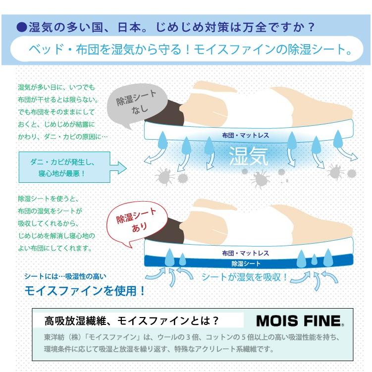 リコメン堂 除湿シート シングル 東洋紡 さらっとファイン モイス