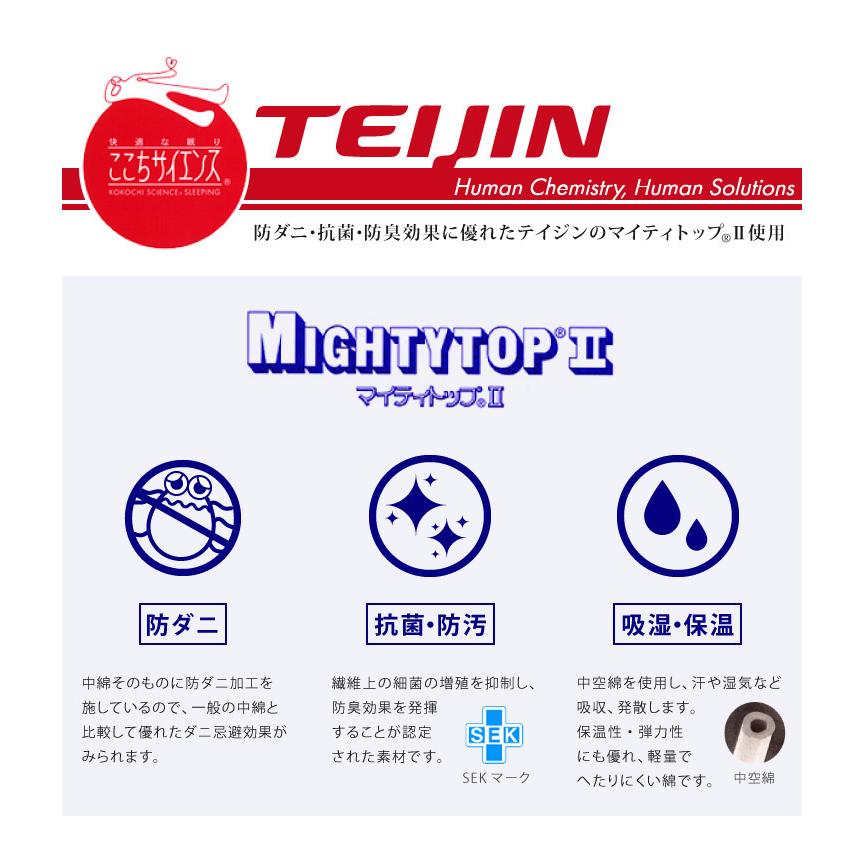 TEIJIN（テイジン） 抗菌防臭防ダニ加工掛け布団 ボリュームMAX 中綿