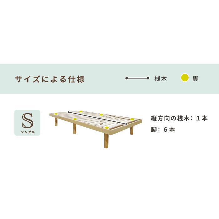 Nana2 ナナ2 パイン材 すのこベッド ベッド すのこ シングル 幅