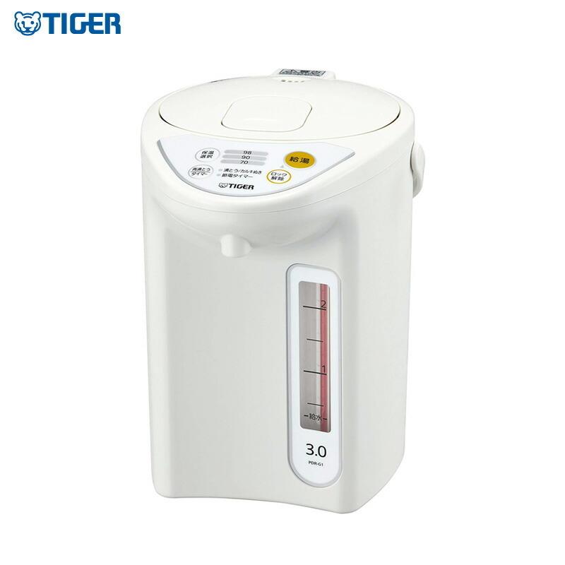 タイガー魔法瓶 マイコン電動ポット 電気ポット 3.0L 電動式 PDR-G301W ホワイト レビュー報告でポット洗浄用クエン酸（Yahoo!・リコメン堂）