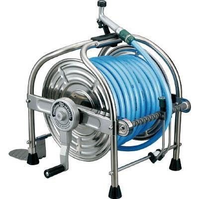 ハタヤ ステンレス ＳＵＳ304 ホールリール 40ｍ耐圧ホース レバーノズル付 SLA-40P ホース・散水用品・ホースリール