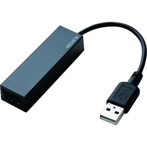 エレコム USB2.0 LANアダプター Type-A ブラック EDCFUA2B｜recommendo