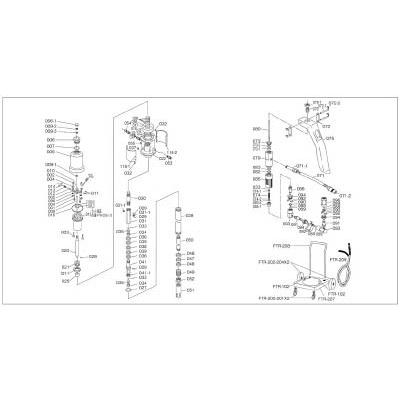 ＴＲＵＳＣＯ ＦＴＲ65Ｇ用 ハンドル FTR-208 車輌整備用品・グリスガン・グリス注入器