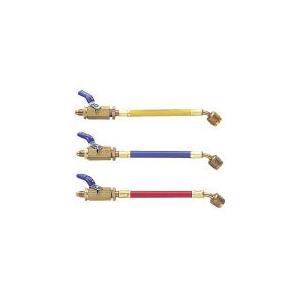 アサダ 1／4”ＢＶ付ホース オス ＢＶ付 ×メス 3本パック Y25980 水道・空調配管用工具・フロン回収用品