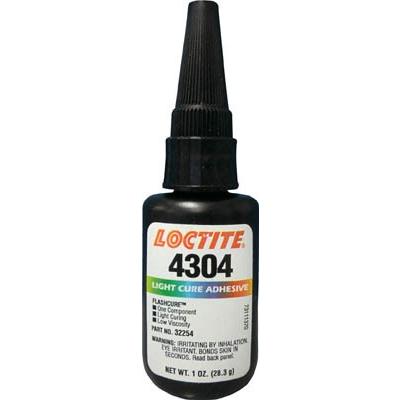 ロックタイト 紫外線可視光硬化型接着剤 4304 28ｇ 4304-28 接着剤・補修剤・ＵＶ硬化型接着剤