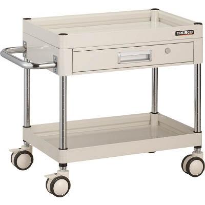 ＴＲＵＳＣＯ ファルコンワゴン 薄型1段引出付 600Ｘ400 Ｕ双輪 Ｗ色 FAW-662ZD-W ツールワゴン・ボルトレスワゴン
