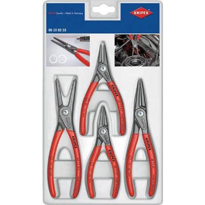 ＫＮＩＰＥＸ 4本組 スナップリングプライヤー 002003SB ペンチ・ニッパ・スナップリングプライヤー