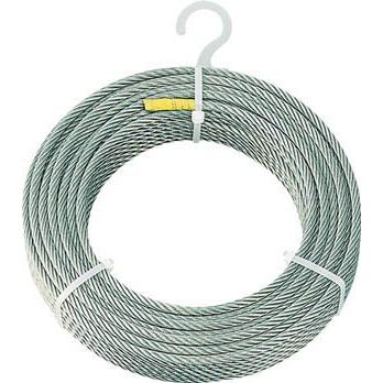 ＴＲＵＳＣＯ ステンレスワイヤロープ Φ6ｍｍＸ100ｍ CWS-6S100 建築金物・工場用間仕切り・ワイヤロープ