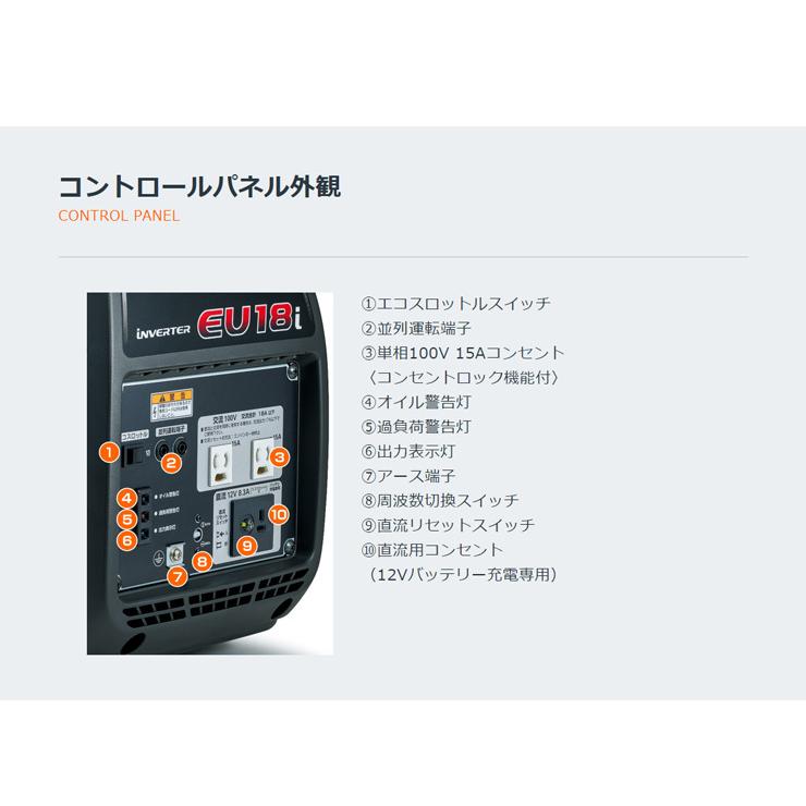 ホンダ EU18I 交直両用 インバーター発電機 KK9N0D18P 発電機 120cc