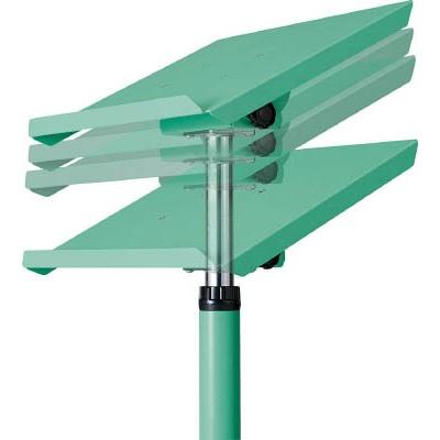 TRUSCO ワークサポートスタンド ロック機構付昇降型 キャスター付 YG色 WS2CYG