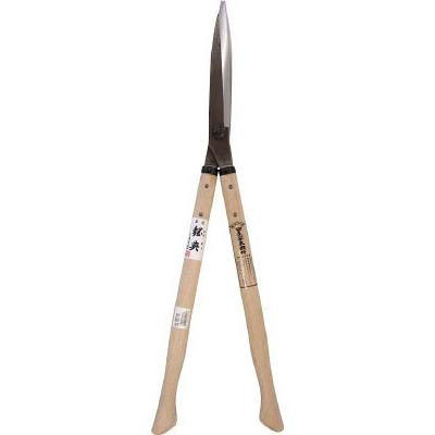 鋼典 刈込鋏 安来鋼付止ナシ ４３０ｍｍ コブ付白樫 A21