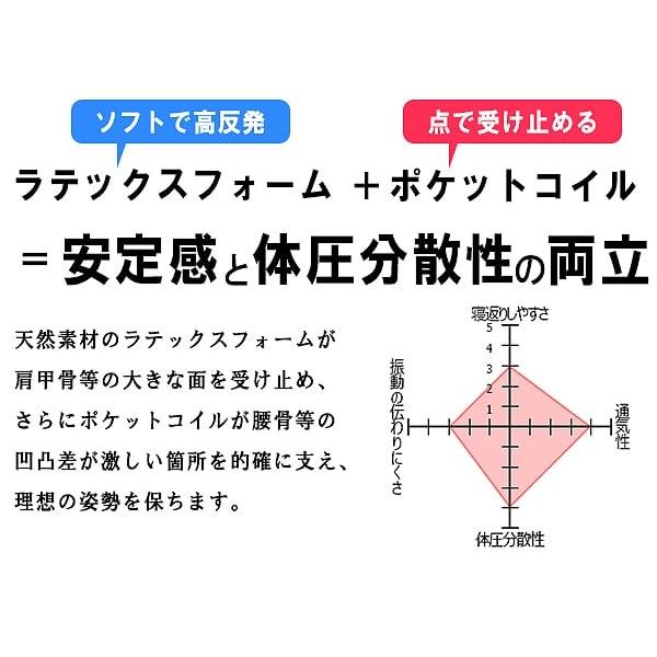 日本製 仕切り付き 引出し付き ベッド フレーム + 日本製 ラテックス ポケットコイル マットレス ダブル 純国産 コンセント 照明 北欧 代引不可_15