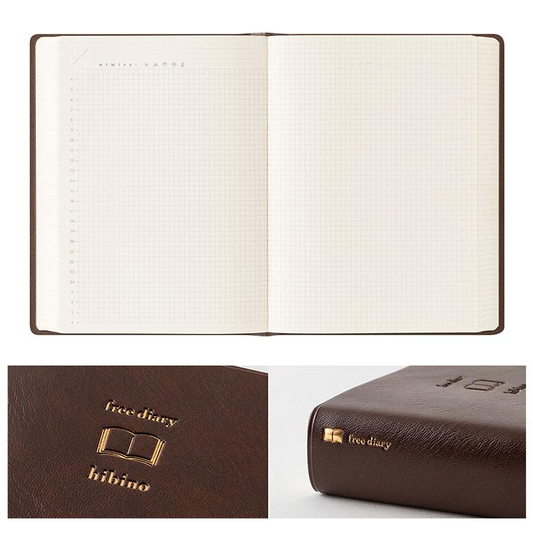 hibino A6 フリーダイアリー 383日分 2026 midori 日記帳 1日2ページ
